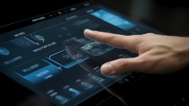 IA generativa com uma interface touchscreen