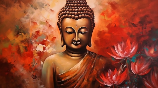La IA generativa creó una impresionante pintura al óleo de Buda