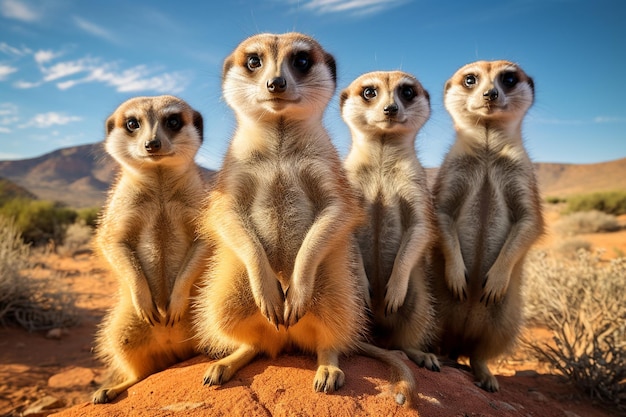 IA generativa de la curiosa familia Suricata