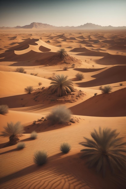 IA generativa da paisagem do deserto