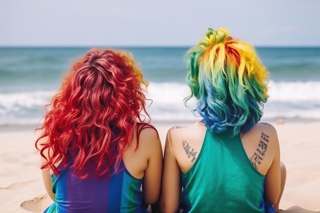 Foto ia generativa de casal lgbt