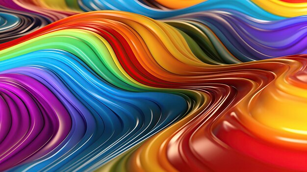 Ia generativa de design de fundo de cor de arco-íris líquido