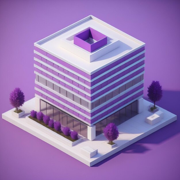 IA generativa de edifícios de escritórios 3D