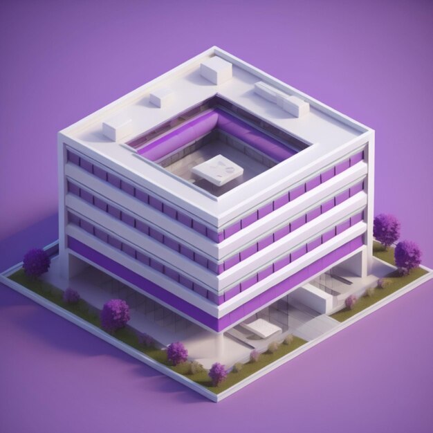 Foto ia generativa de edifícios de escritórios 3d