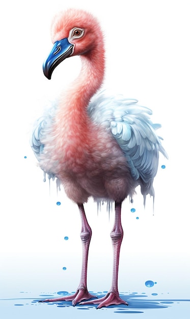 Ia generativa de flamingo bebê super fofo