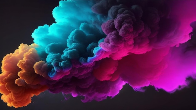 IA generativa de fundo de fumaça colorida