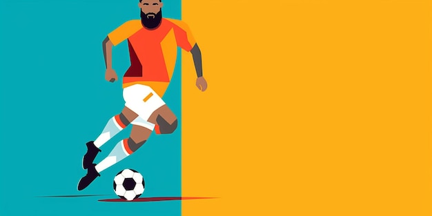 Ia generativa de ilustração de jogador de futebol