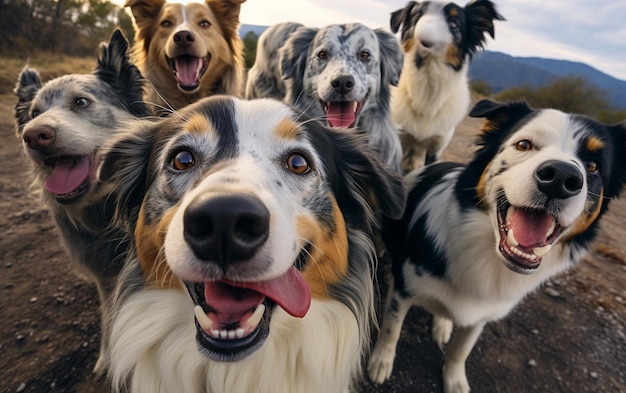 IA generativa de momento de selfie de cachorro