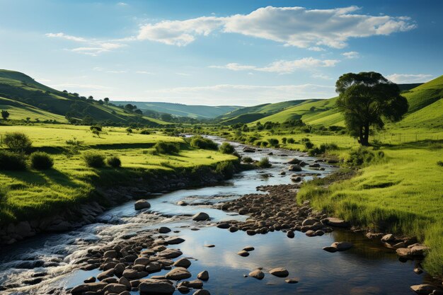 IA generativa de paisagens rurais pacíficas