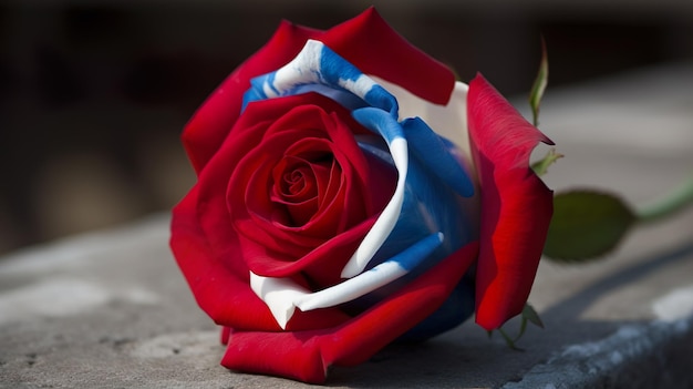 IA generativa do Memorial Day de rosas coloridas americanas