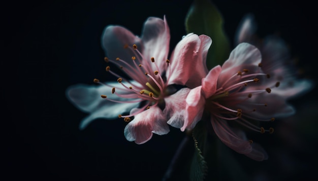 IA generativa em closeup de flores vermelhas