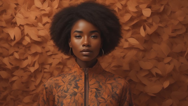 IA generativa de estilo de moda de mujer negra
