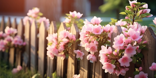 IA generativa Hermoso jardín privado de verano con muchas flores y plantas paisaje natural