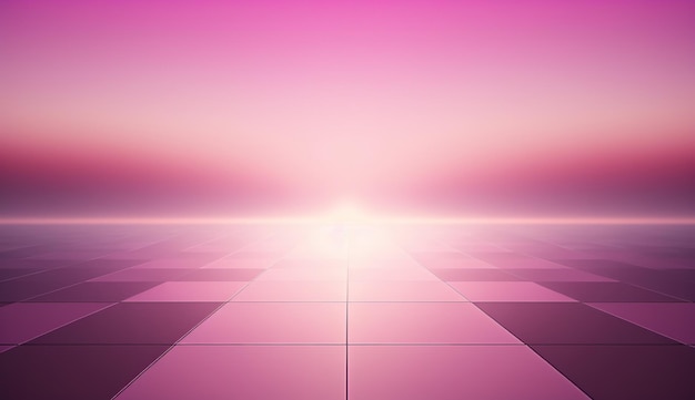IA generativa Hermoso paisaje de escena degradada con fondo de pantalla horizontal de color rosa claro