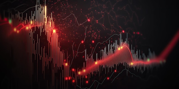 IA Generativa IA Generado Negocio gráfico datos forex acciones finanzas grapgh Estadística de ingresos de marketing Arte gráfico