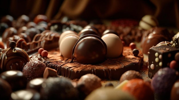 IA generativa de mundos de chocolate