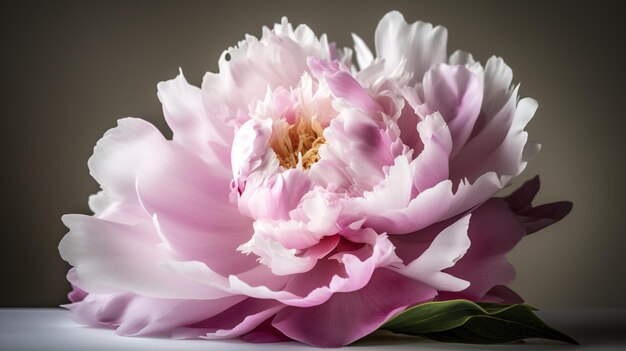 IA generativa Primer plano de macizos de flores florecientes de flores de peonía fondo texturizado floral