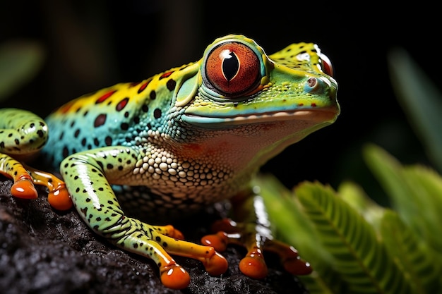 IA generativa de la rana arborícola de ojos rojos