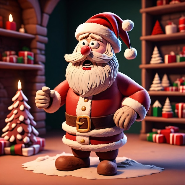 IA generativa realista em 3D do Papai Noel