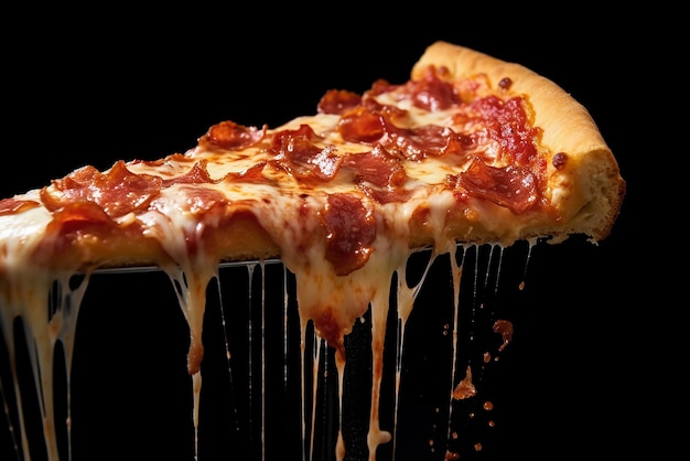 IA generativa una rebanada de pizza deliciosa