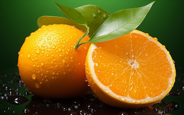 IA generativa de salpicaduras naranjas vibrantes