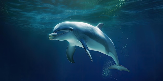 IA generativa subaquática de golfinhos