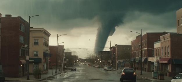 Foto ia generativa de tornado