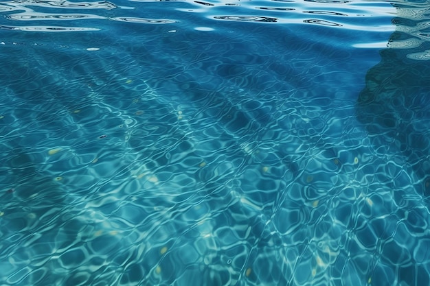 La IA generó una hermosa agua azul en la piscina en un estilo fotorrealista