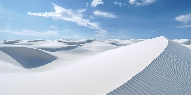 IA Gerada AI Generativa Linda duna de areia branca com céu azul Arte Gráfica