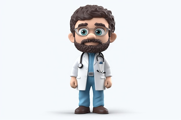 IA Gerada IA Generativa 3d liquidificador médico remédio bobble cabeça figura brinquedo Arte Gráfica