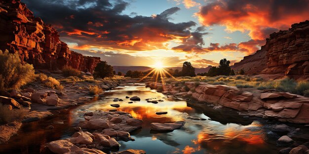 IA Gerada IA Generativa Deserto desfiladeiro montanha Rocha colina natureza aventura paisagem viagem