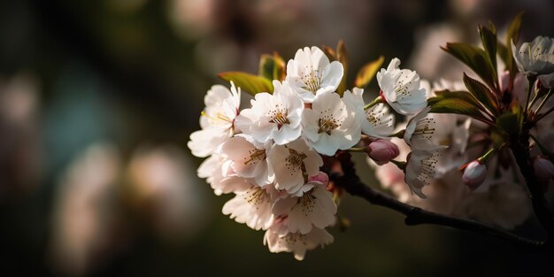 IA Gerada IA Generativa Flor de cerejeira florescendo flor árvore planta Decorativo romântico