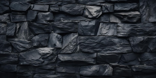 IA Gerada IA Generativa Fundo de decoração de parede de pedra de mármore preto cinza brock rock ilustração de arte gráfica
