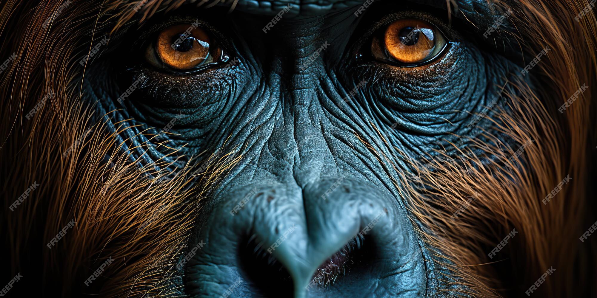 Retrato de um macaco chimpanzé gerado por ia