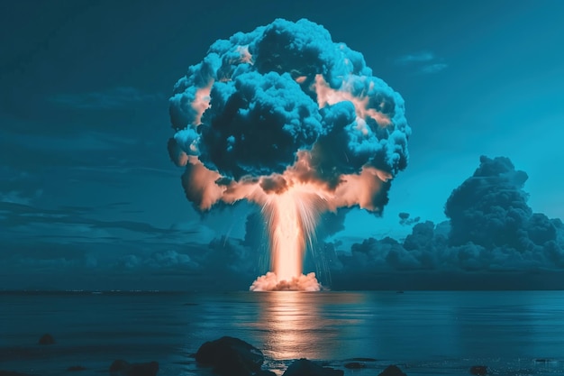 Foto ia geradora de explosão nuclear