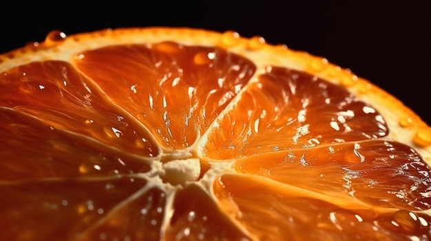 IA geradora de frutas de close-up extremo laranja