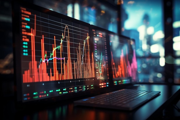 IA geradora de instantâneo financeiro de indicador de mercado