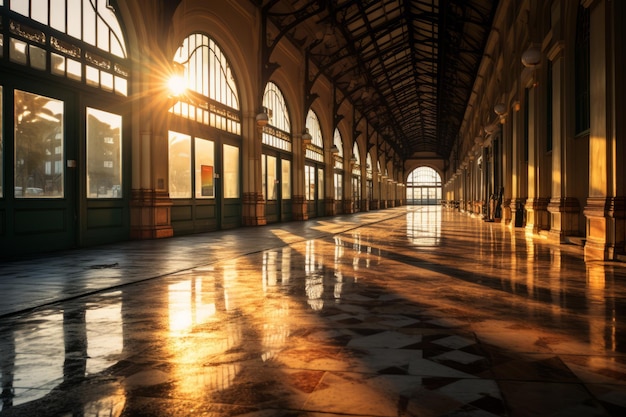 IA geradora de luz natural da estação de trem