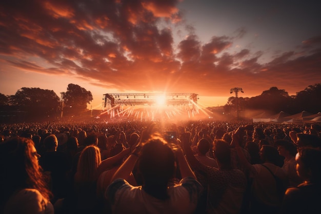 IA geradora de multidões de festivais de música