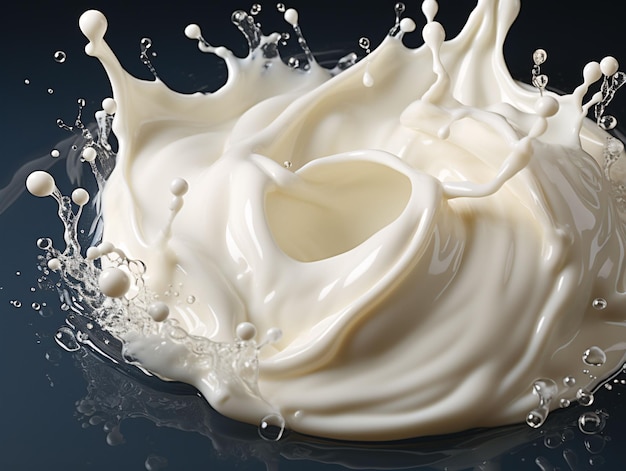 IA geradora de respingos de leite fresco