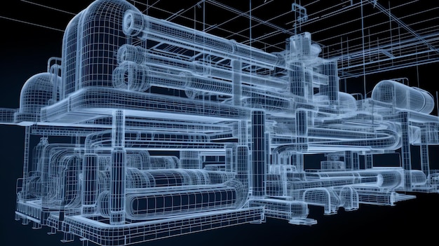 IA gerativa Escaneamento a laser 3D industrial para trabalhos de engenharia de alta precisão Tecnologia de produção industrial