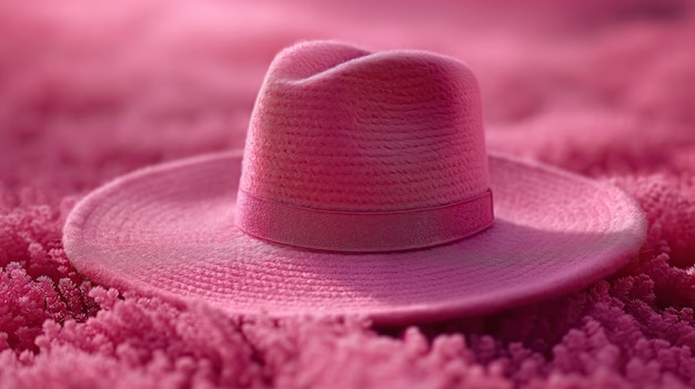 Foto la ia del sombrero rosado