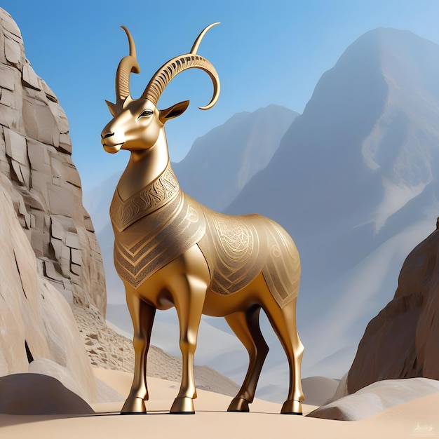 Ibex Iemeni renderização 3d