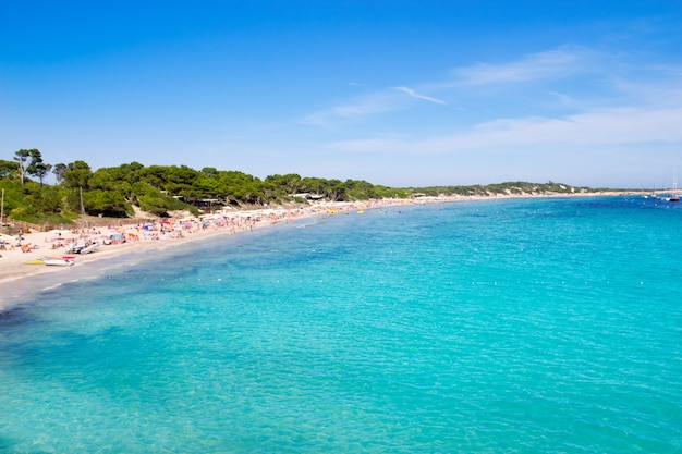 Ibiza Ses Salines sur turquesa playa