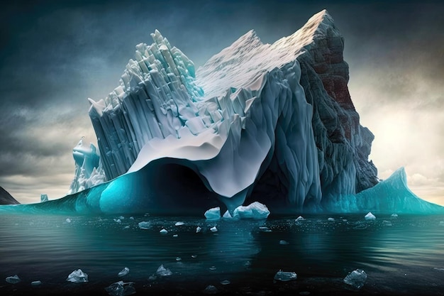 Iceberg Collision K IA generativa ultrarrealista