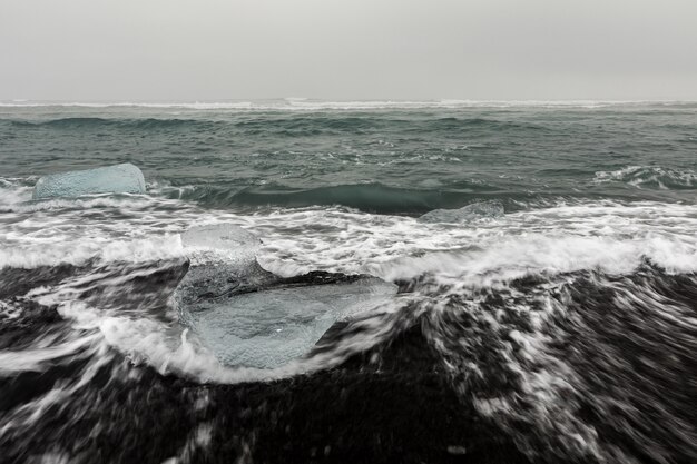 Foto iceberg diamond beach islândia