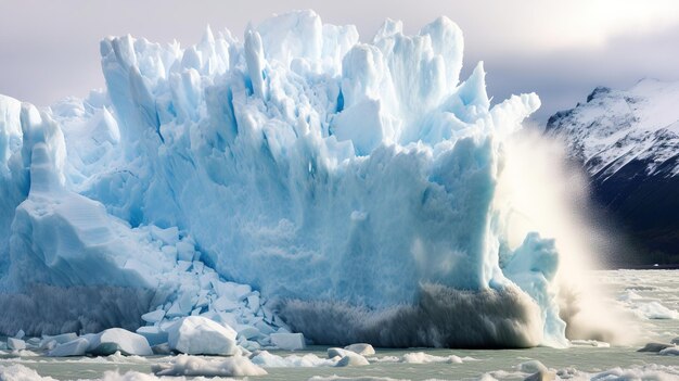 Foto iceberg em regiões polares generativo ai