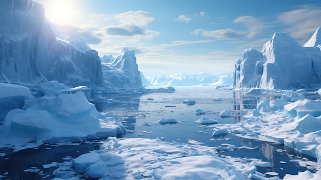 iceberg em regiões polares