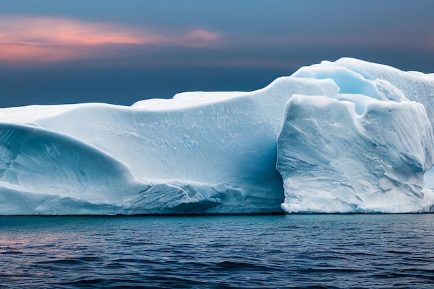 Iceberg gigante no cenário espetacular do oceano Generative AI