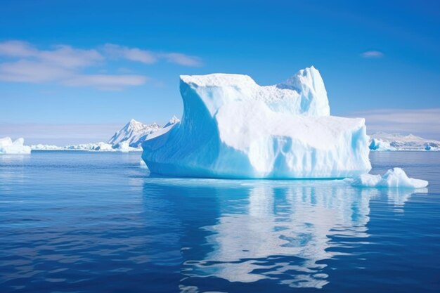 Un iceberg masivo flotando en un frío mar polar